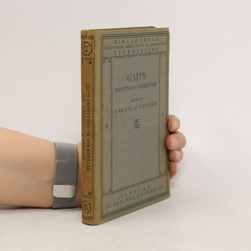 B. Kvebler Gai Institutionum commentarii IV