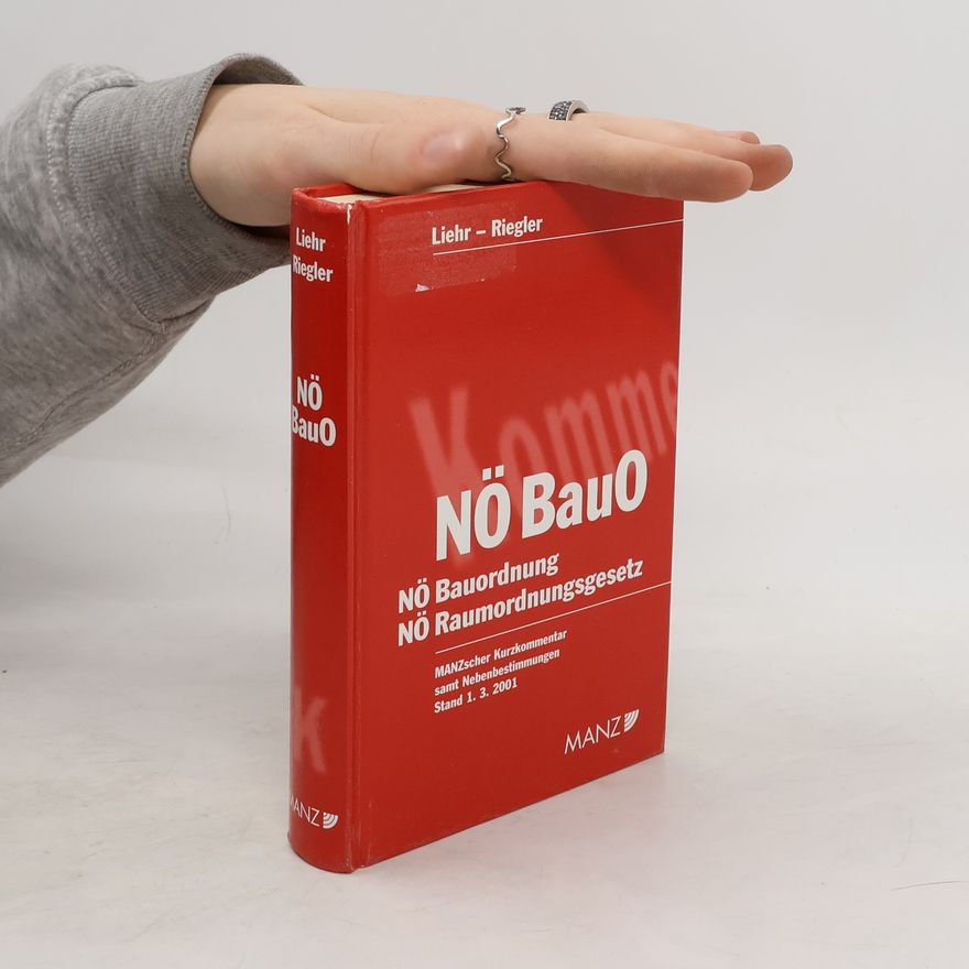 Willibald Liehr Niederösterreichische Bauordnung 1996