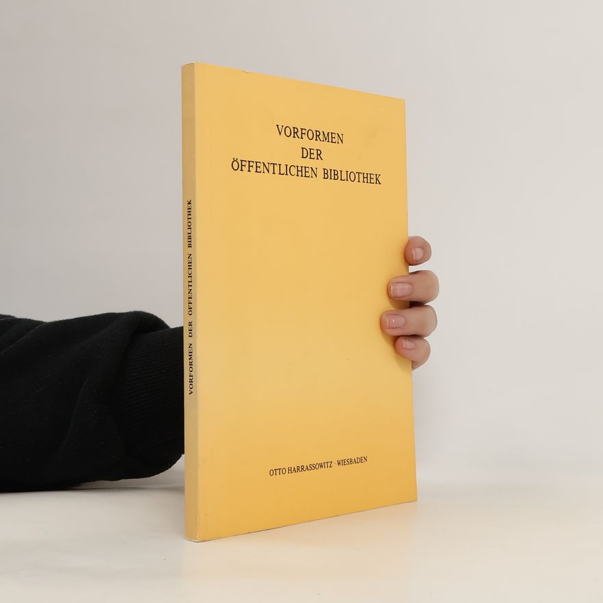 Peter Vodosek Vorformen der öffentlichen Bibliothek