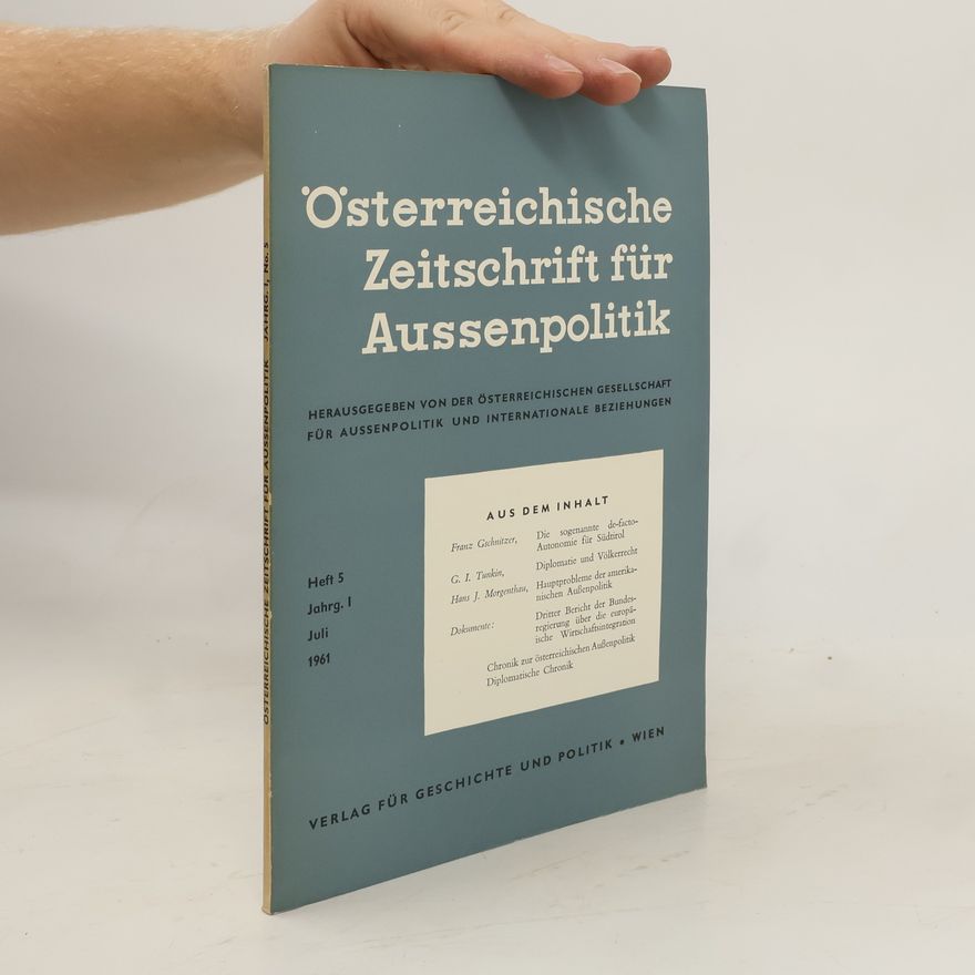 Various authors Österreichische Zeitschrift für Aussenpolitik 5