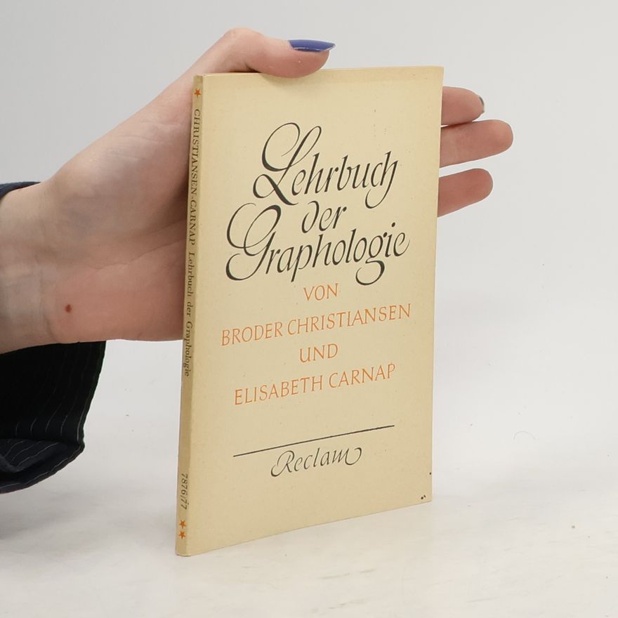 Elisabeth Carnap Lehrbuch der Graphologie