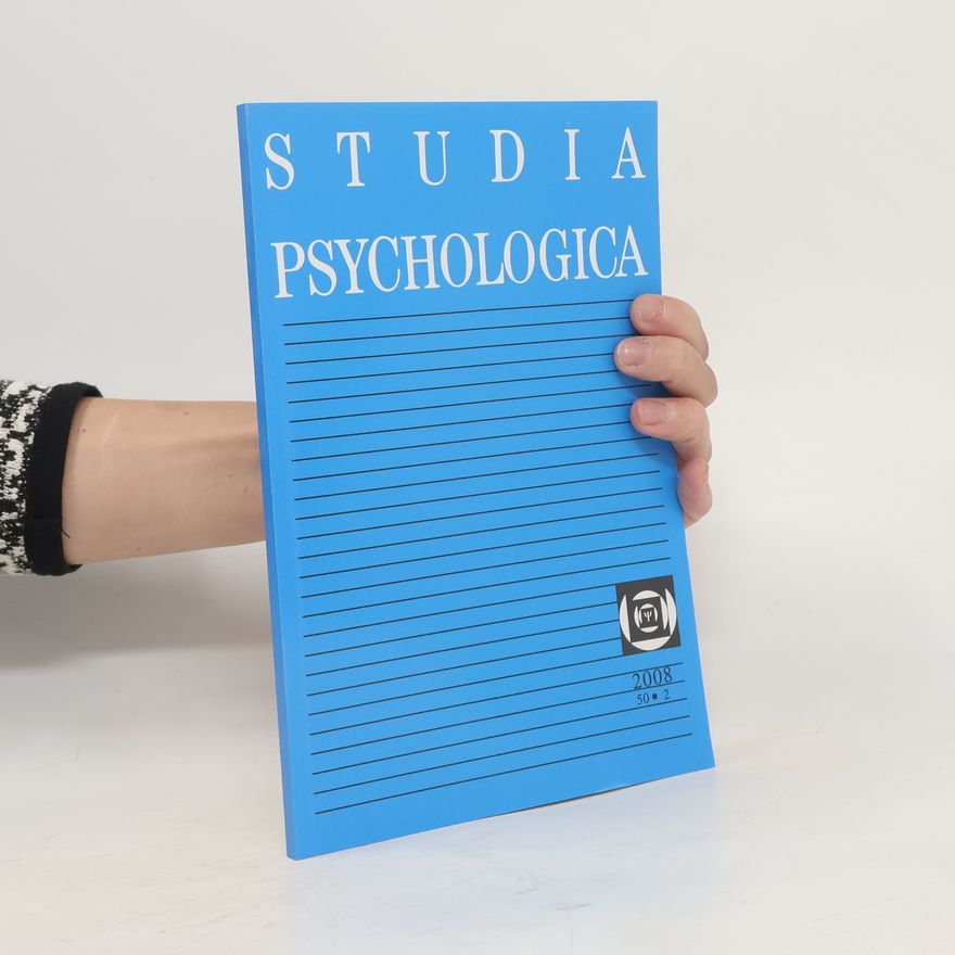 Various authors Studia psychologica 2008. 50/2