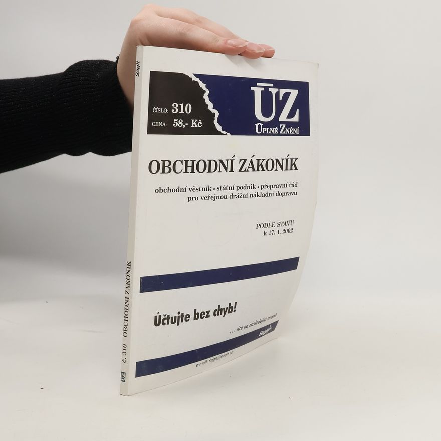 Česko Obchodní zákoník. Obchodní věstník, státní podnik, přepravní řád pro veřejnou a drážní nákladní dopravu
