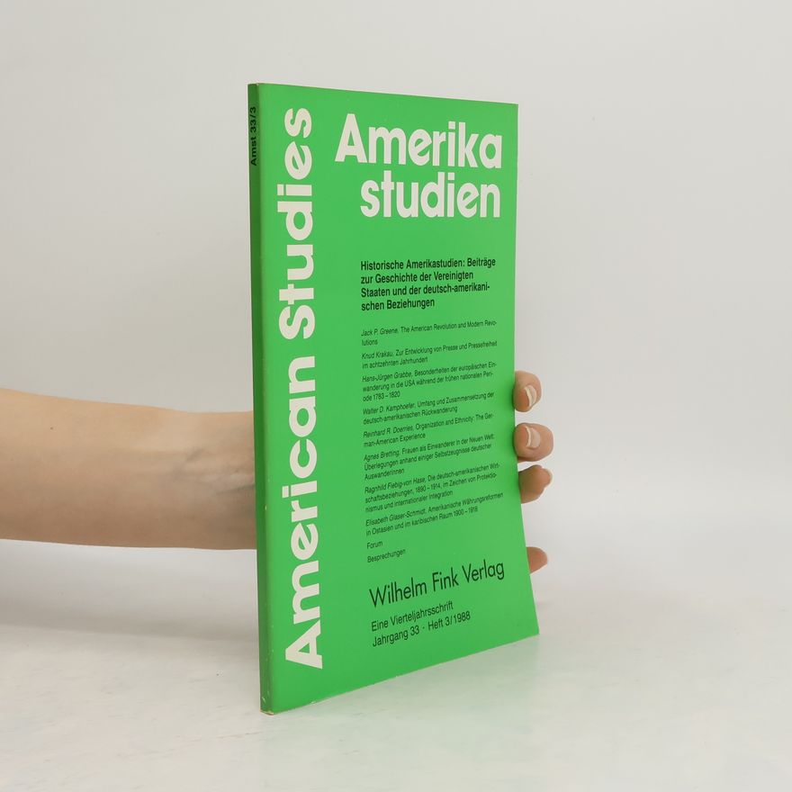 AA.VV. Amerikastudien. American Studies
