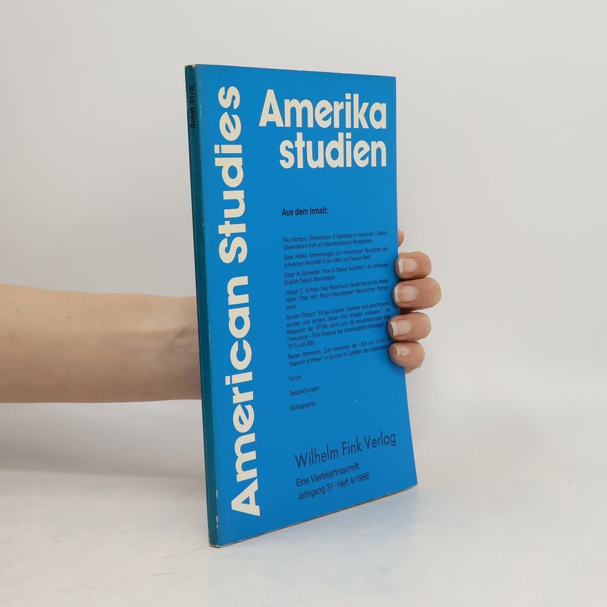 AA.VV. Amerikastudien. American Studies