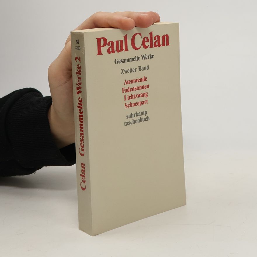 Paul Celan Gesammelte Werke 2