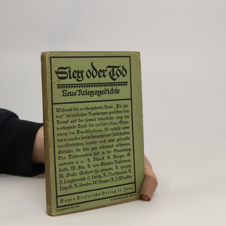 Autorenkollektiv Sieg oder Tod Neue Kriegsgedichte