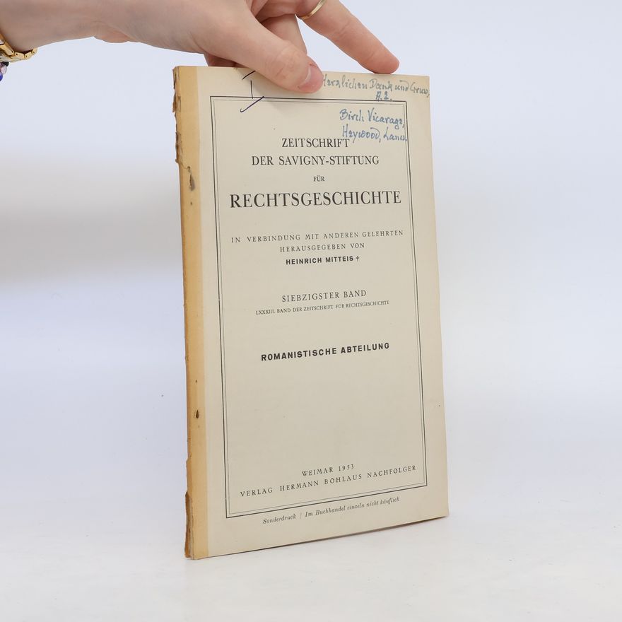 Heinrich Mitteis Zeitschrift der Savigny-Stiftung für Rechtsgeschichte