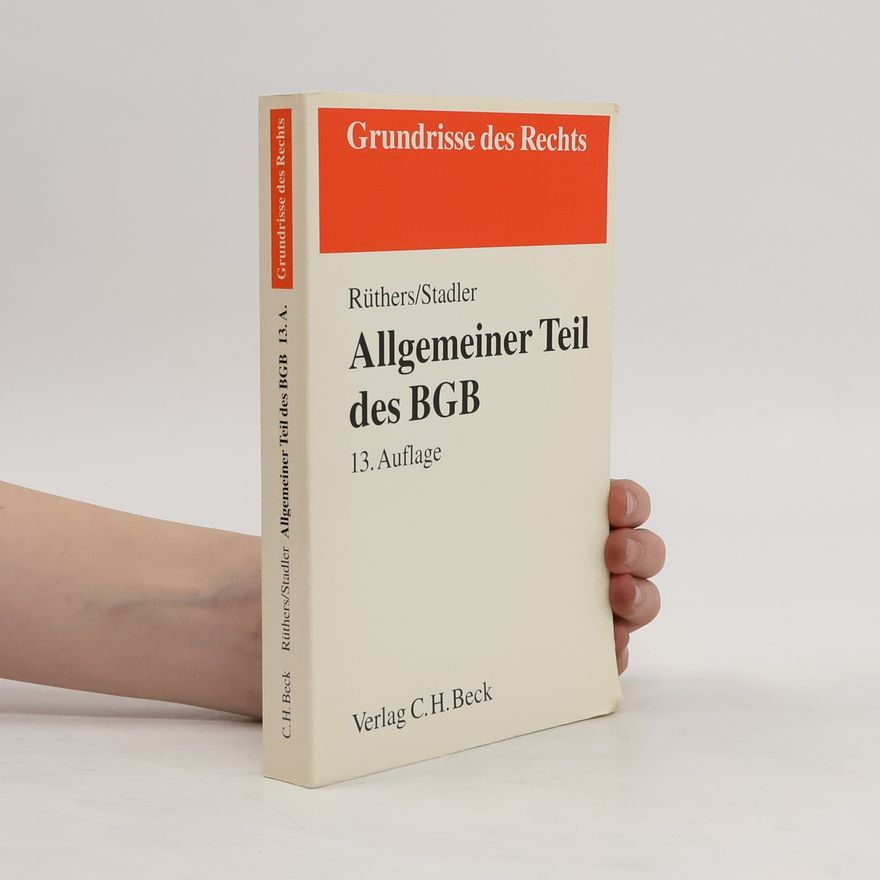 Hans Brox Allgemeiner Teil des BGB