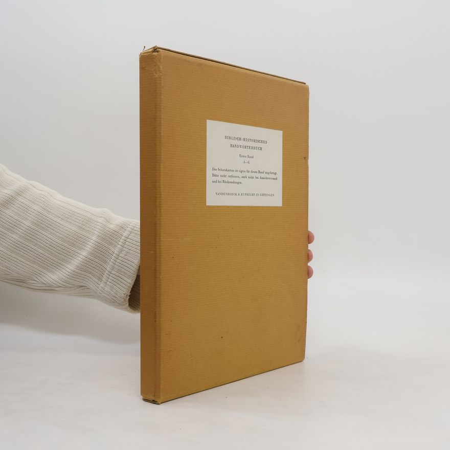 AA.VV. Biblisch-historisches Handwörterbuch, Band 1. A-G