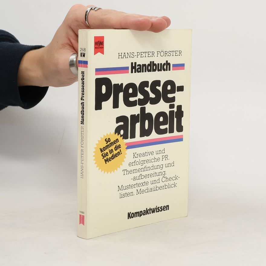 Hans-Peter Förster Handbuch Pressearbeit