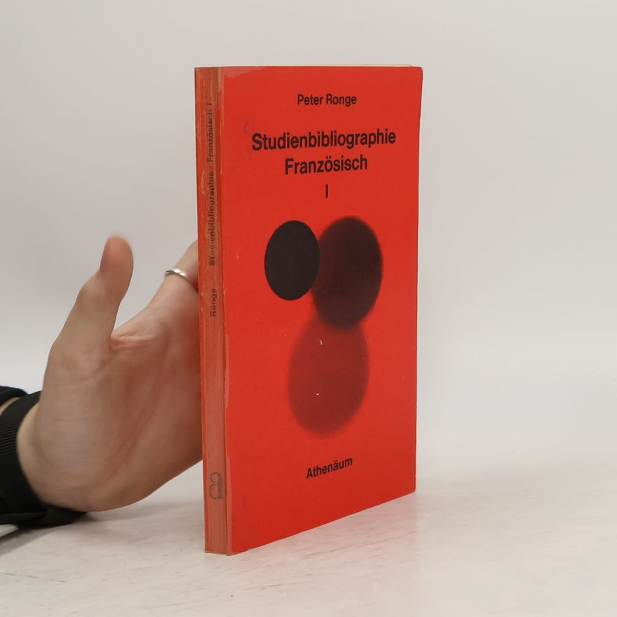 Peter Ronge Studienbibliographie Französisch I