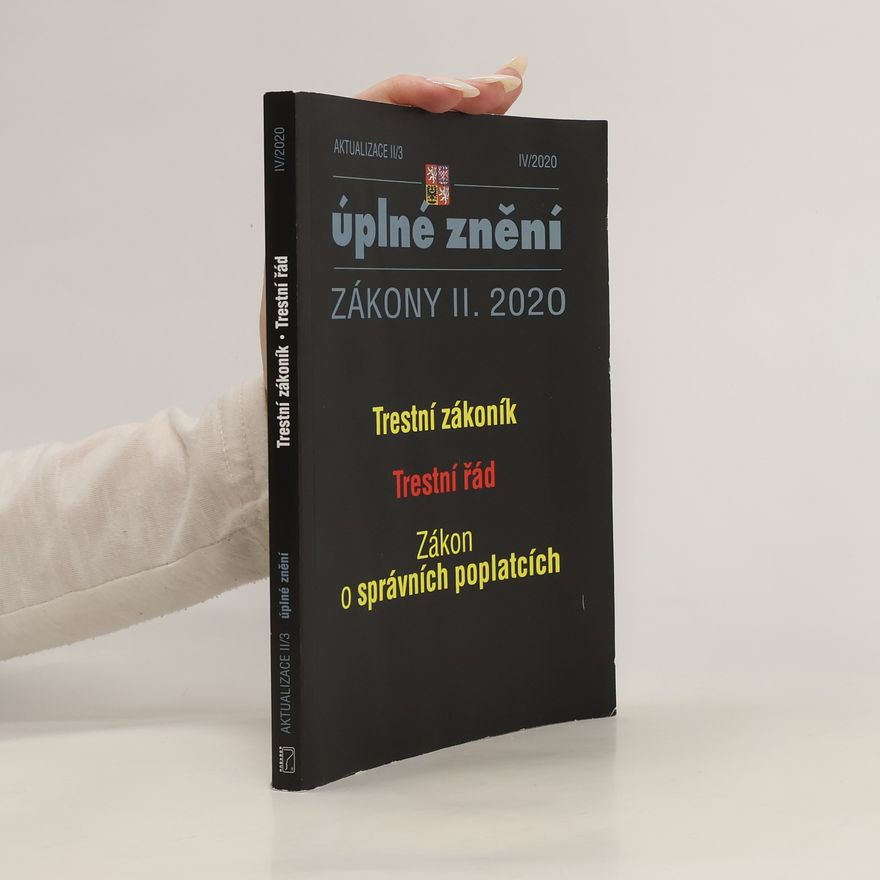Česko Zákony II. 2020 : úplné znění. Aktualizace II