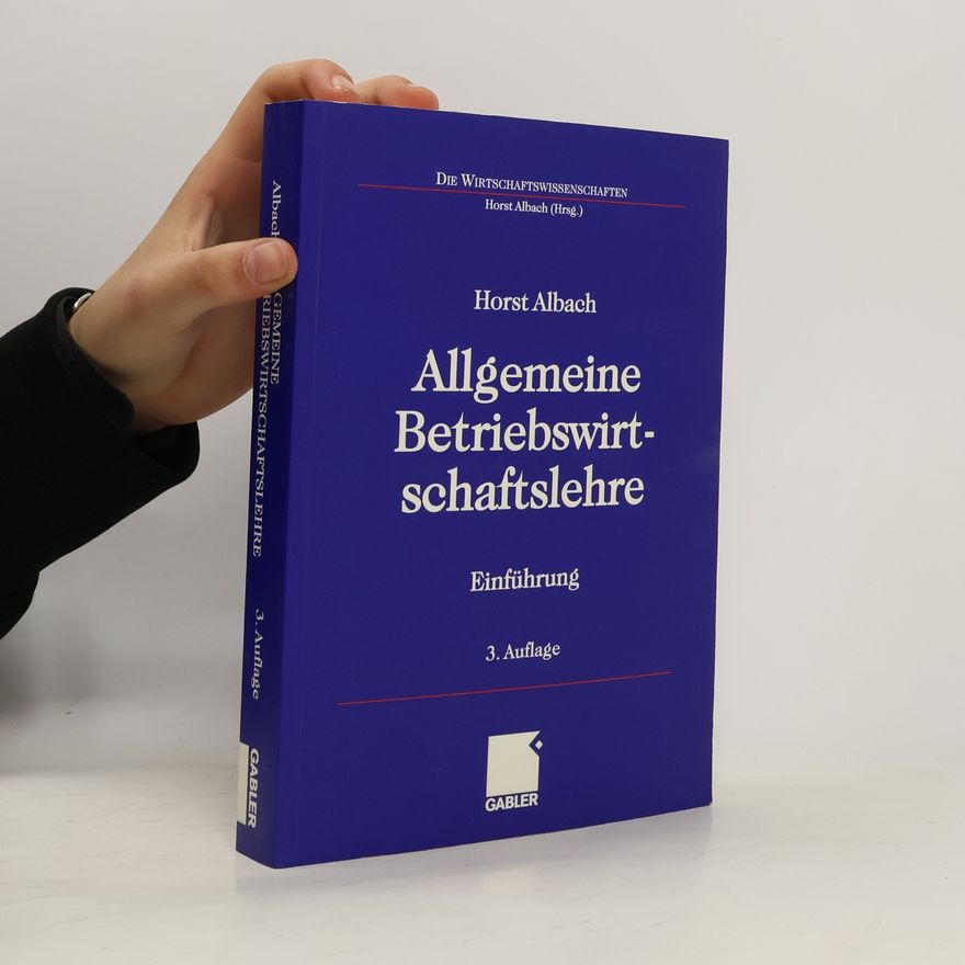 Horst Albach Allgemeine Betriebswirtschaftslehre