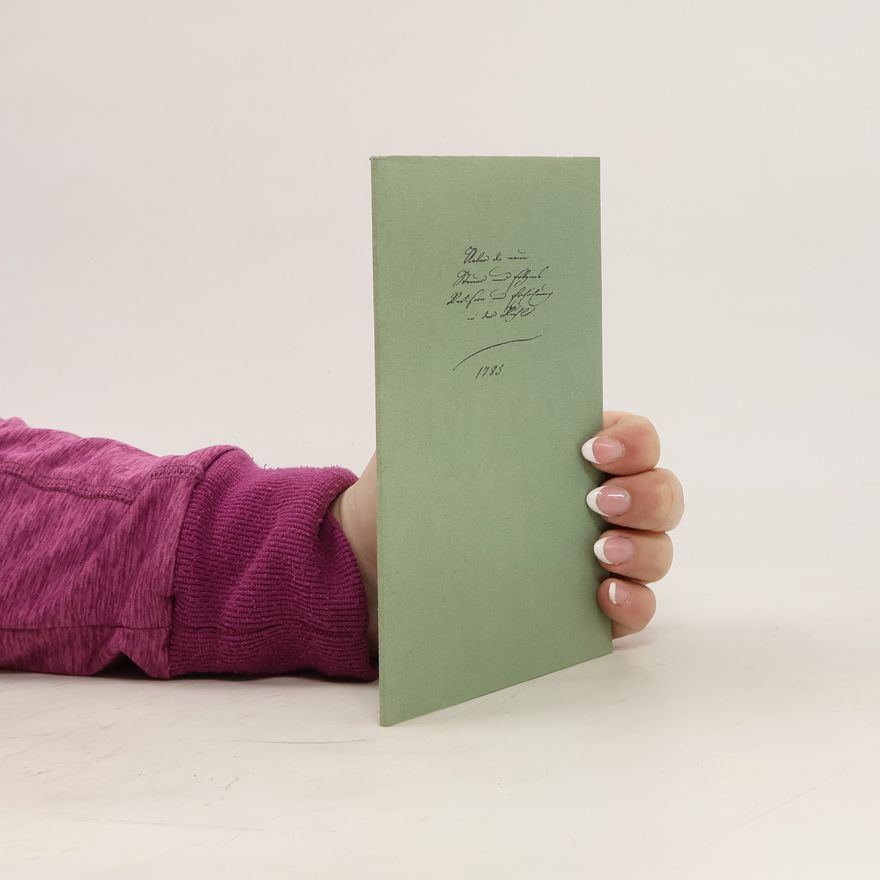 Johann Wolfgang von Goethe Steuergutachten aus dem Jahre 1785