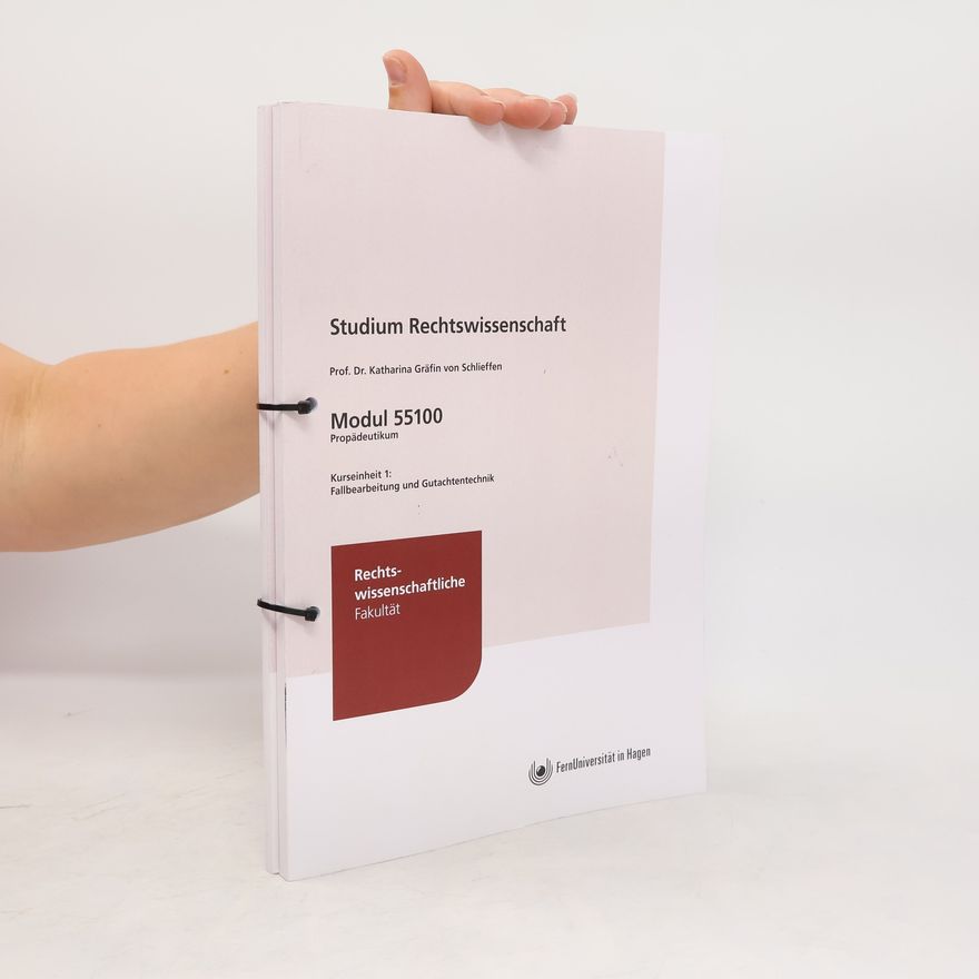 Katharina Gräfin Schlieffen Studium Rechtswissenschaft