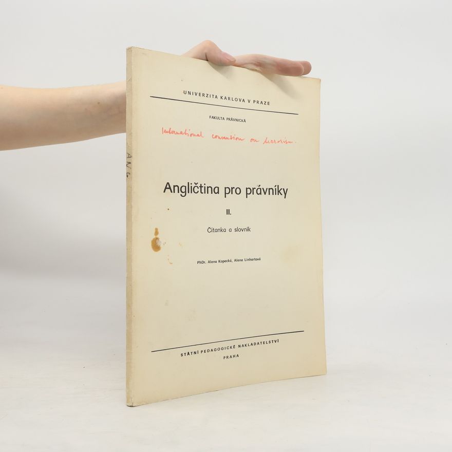 Alena Linhartová Angličtina pro právníky II.