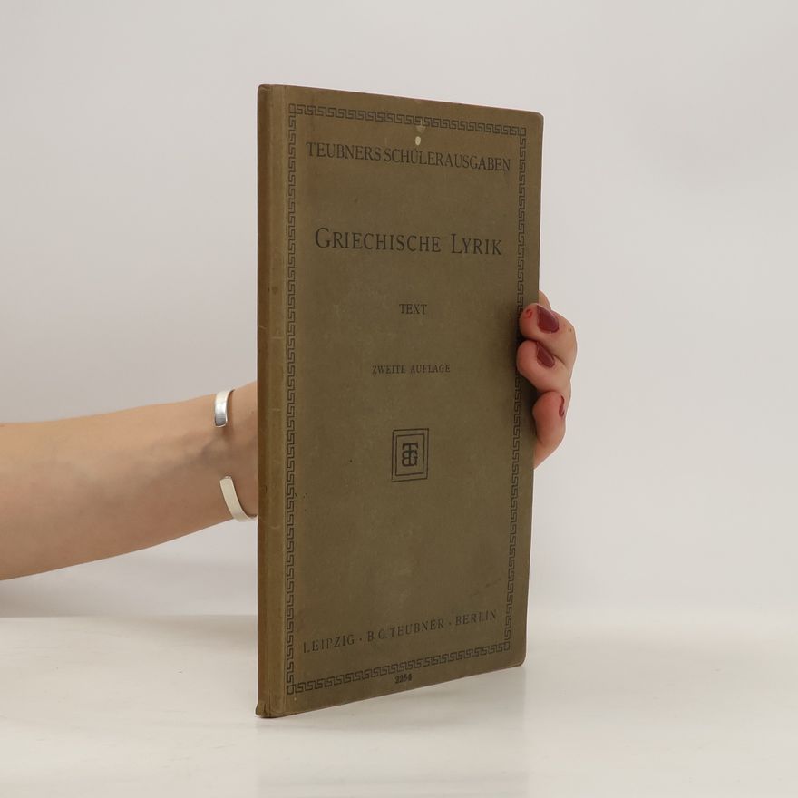 Ernst Neustadt Griechische Lyrik. Text