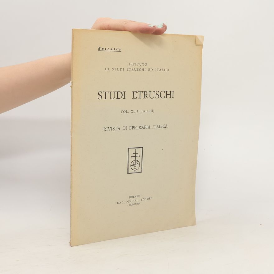 Leo S. Olschki Studi Etruschi