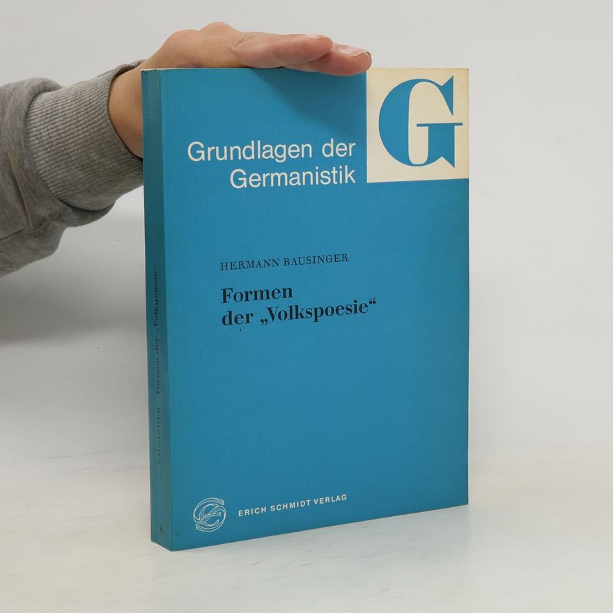 Hermann Bausinger Formen der "Volkspoesie"