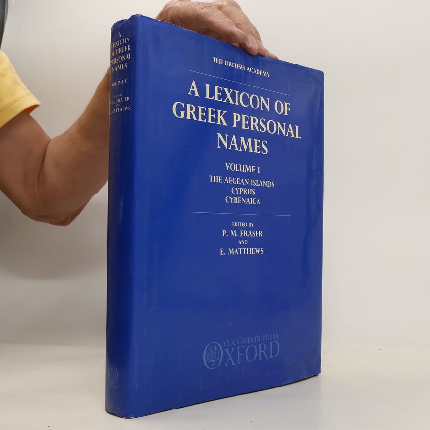 Various authors A lexicon of Greek personal names 1