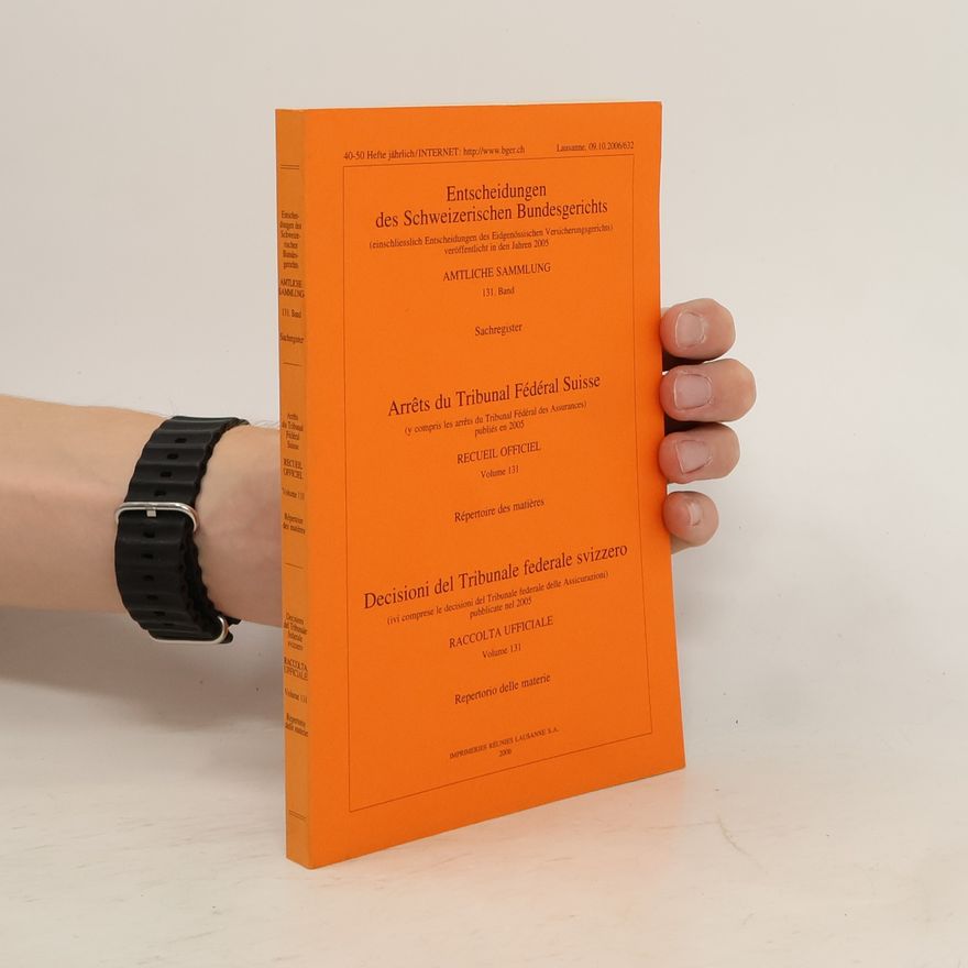 Autorenkollektiv Amtliche Sammlung 131. Band