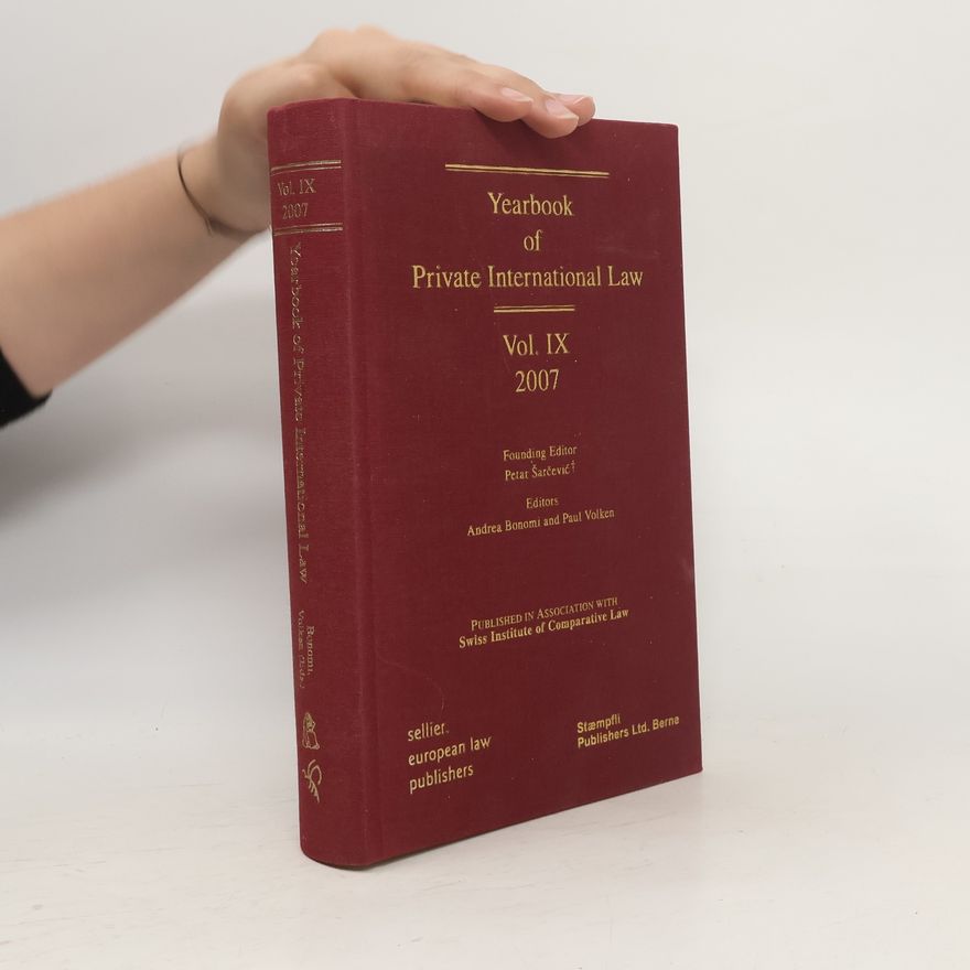 Kolektív autorov Yearbook of Private International Law. Vol. IX 2007