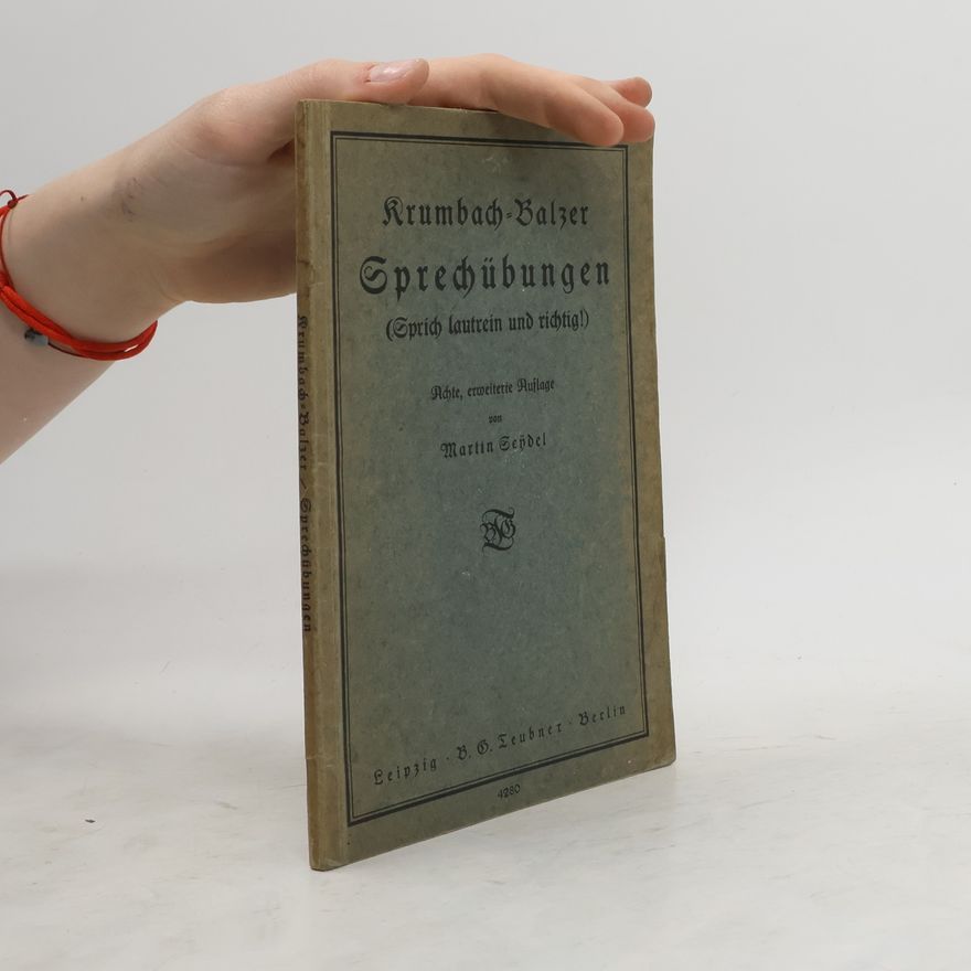 Martin Seydel  Sprechübungen (Sprich lautrein unnd richtig!)