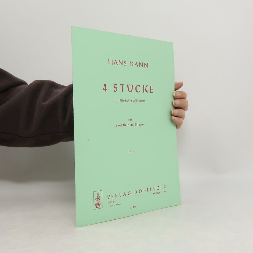 Kann Hans 4 Stücke nach flämischen Volksweisen für Blockflöte und Klavier