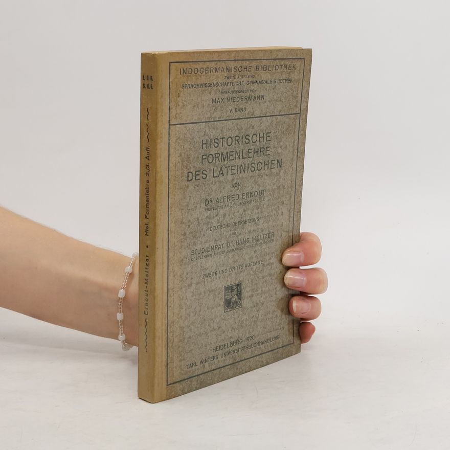 Hans Meltzer Historische Formenlehre des Lateinischen