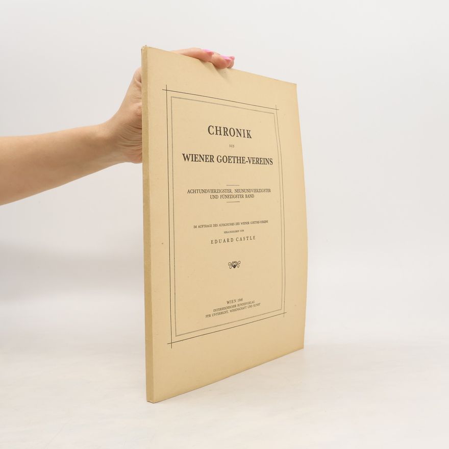 Autorenkollektiv Chronik des Wiener Goethe-Vereins