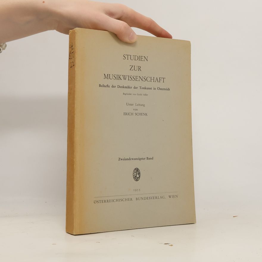 Erich Schenk Studien zur Musikwissenschaft
