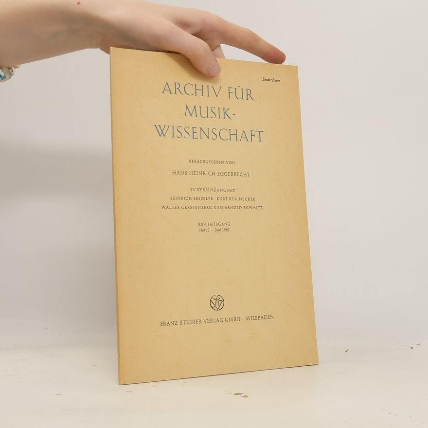 Hans Heinrich Eggebrecht Archiv für Musik Wissenschaft