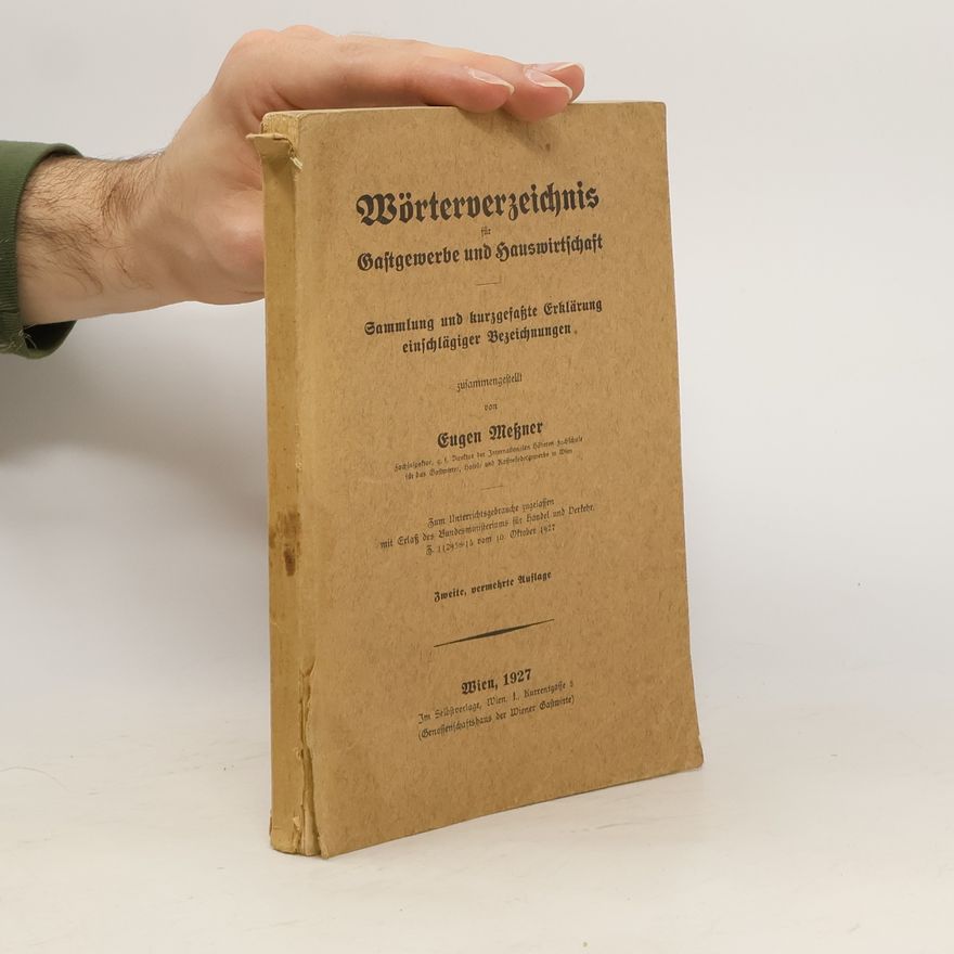 Eugen Messner Wörterverzeichnis für Gastgewerbe und Hauswirtschaft