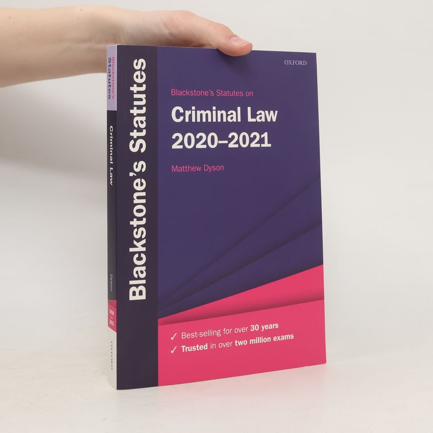 Kolektiv autorů Blackstone's Statutes on Criminal Law 2020-2021