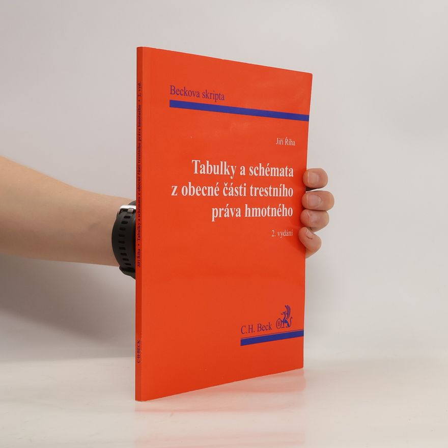 Jiří Říha Tabulky a schémata z obecné části trestního práva hmotného