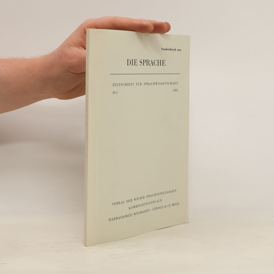 Collectif d'auteurs Die Sprache 29,1 1983