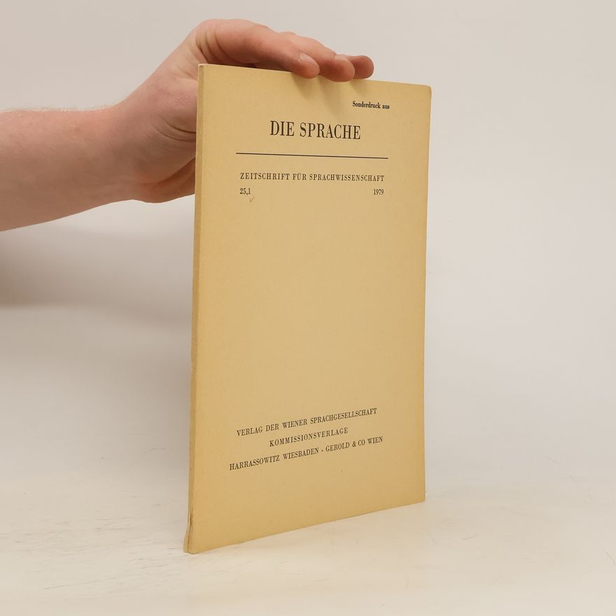 Kolektiv autorů Die Sprache. Zeitschrift für Sprachwissenschaft 25,1