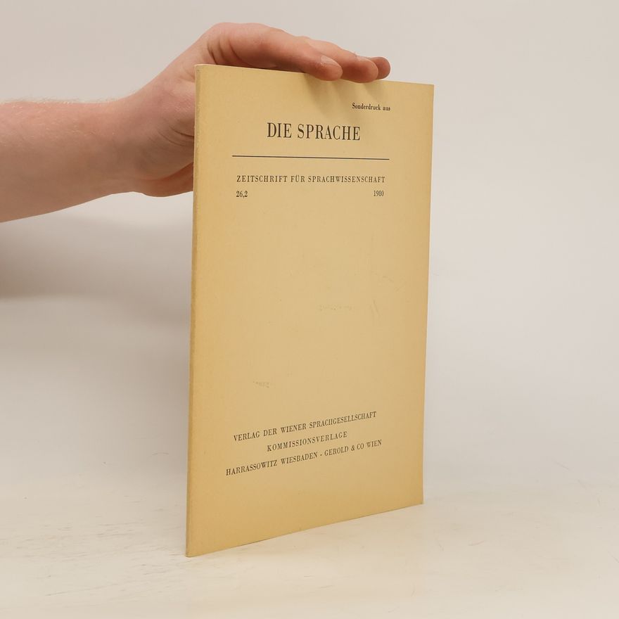 Kolektiv autorů Die Sprache. Zeitschrift für Sprachwissenschaft 26,2
