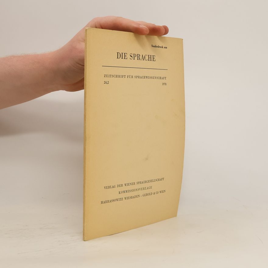 Kolektiv autorů Die Sprache zeitschrift für Sprachwissenschaft 24,2