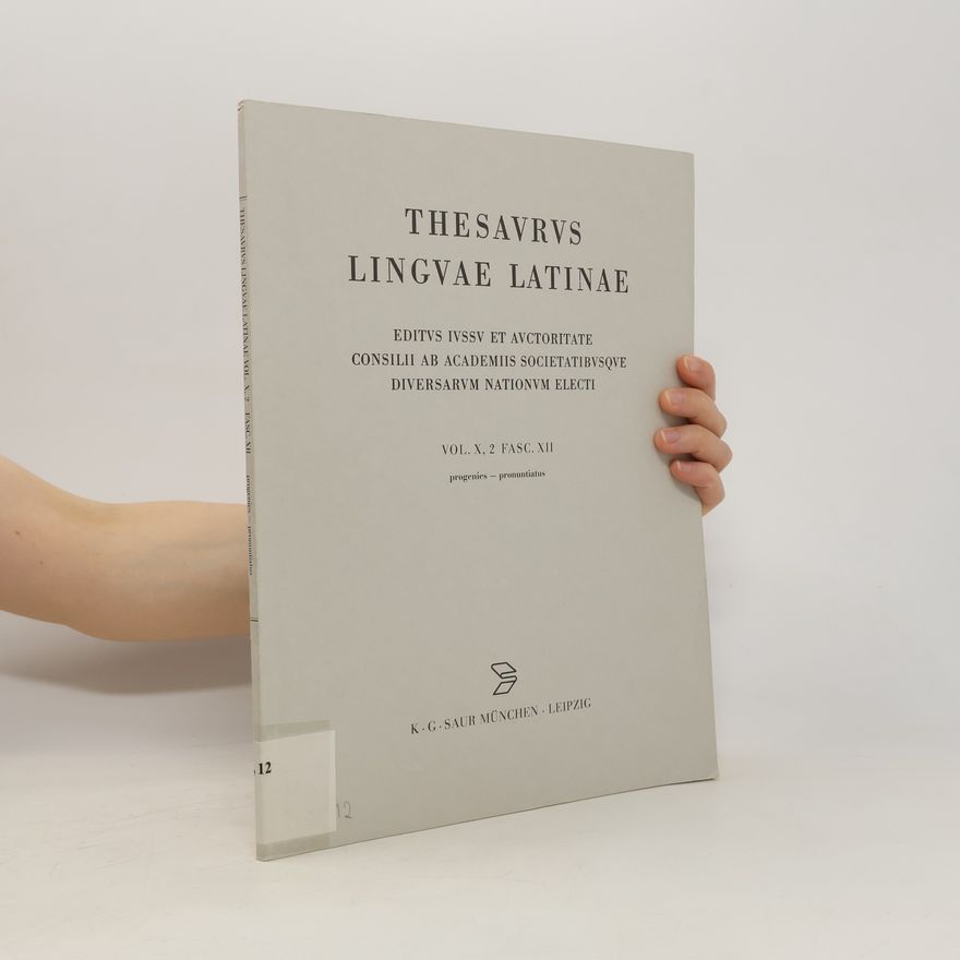 Kolektív autorov Thesaurus linguae latinae