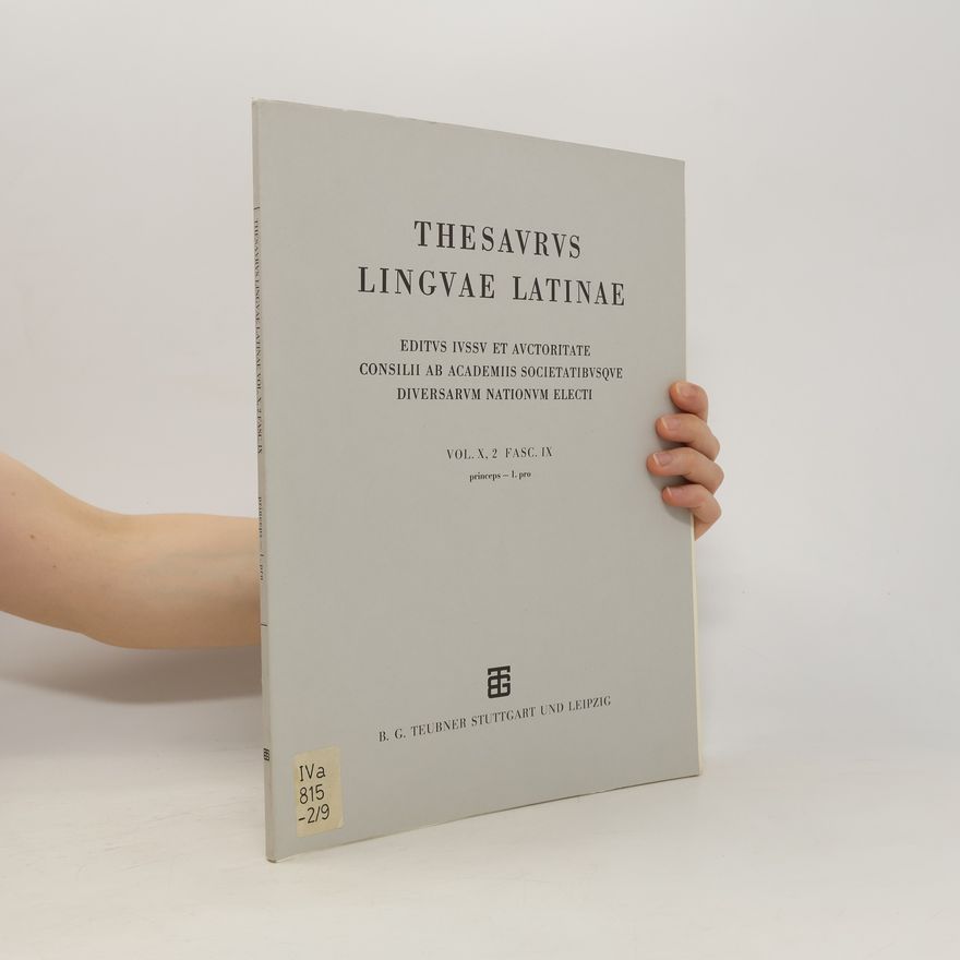 Kolektív autorov Thesaurus linguae latinae