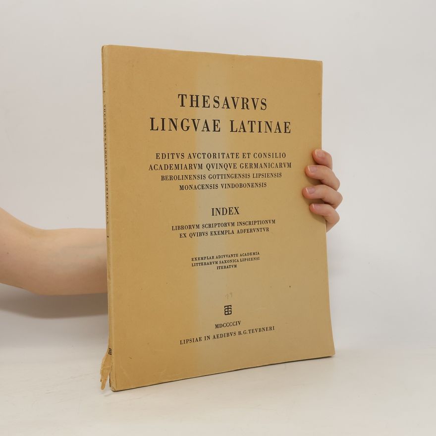 Kolektív autorov Thesaurus linguae Latinae