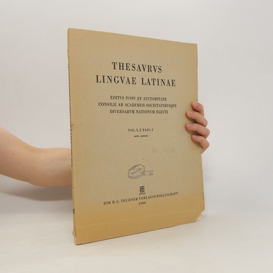 Kolektív autorov Thesaurus Lingvae Latinae, Vol: X,2 FASC:I