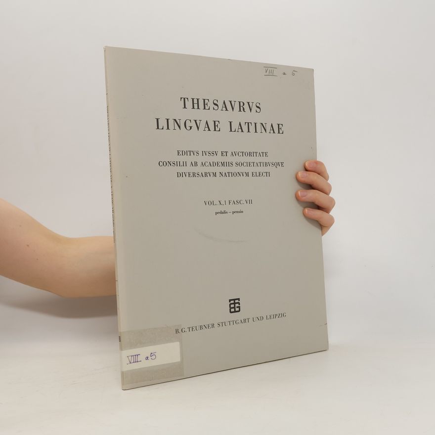 Kolektív autorov Thesaurus linguae latinae