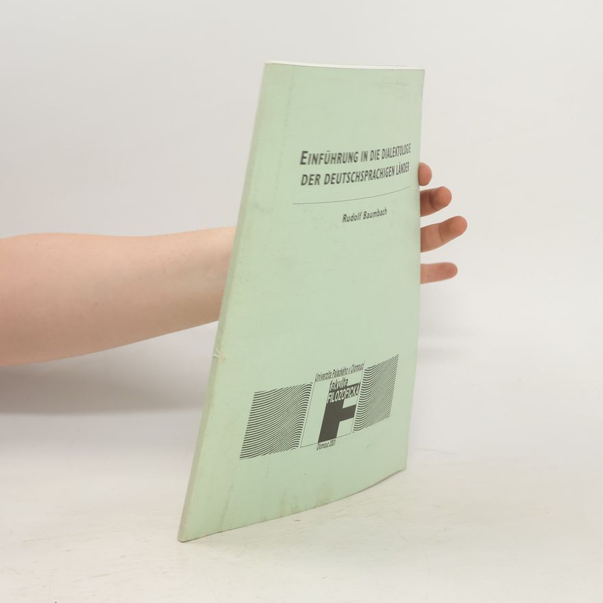 Rudolf Baumbach Einführung in die Dialektologie der deutschsprachigen Länder