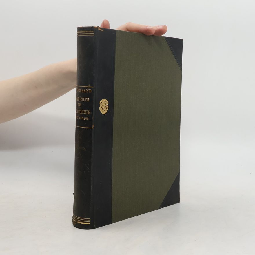 Wilhelm Windelband Lehrbuch der Philosophie