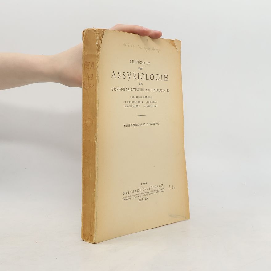 AA.VV. Zeitschrift für Assyriologie und vorderasiatische Archäologie. Neue Folge, 15