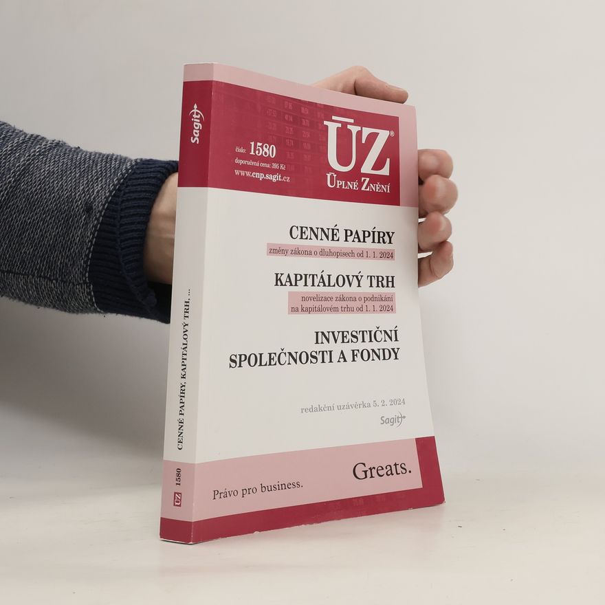 Collectif d'auteurs ÚZ 1580 Cenné papíry, Kapitálový trh, Investiční společnosti a fondy, Komoditní burzy