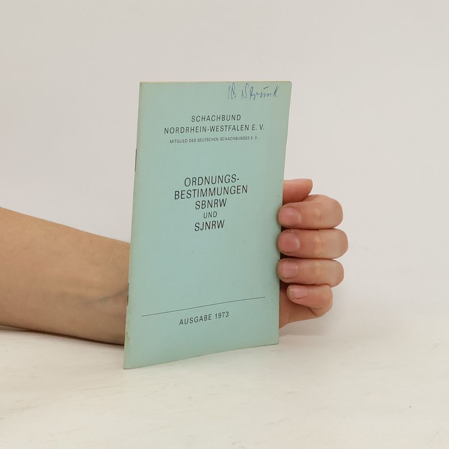 Kolektiv autorů Ordnungsbestimmungen SBNRW und SJNRW